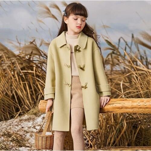 Baby Girls Wool Jackets Coats 2020 Autumn Winter Thick Warm Outerwear Kids Girls Clothes Children Long Sleeve Coat For Girls D02