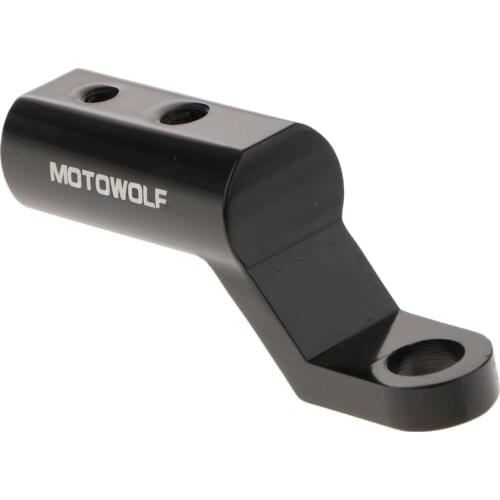 8cm Universal Motorcycle Rearview Mirror Expander Bracket Adapter Holder Black