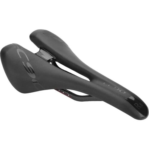 Bicycle Saddle Carbon + PU Leather Bicycle Saddle For Mountain Road Cycling Hollowed Seat Pad For Mountain Bike
