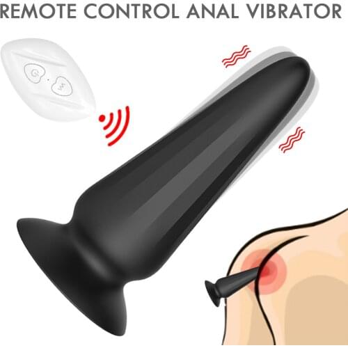 Vibraing Butt Plug with Suction Cup Anal Vibrator Sex Toys For Man/Woman Wireless Remote Control Anus Expansion Dildo Vibrator