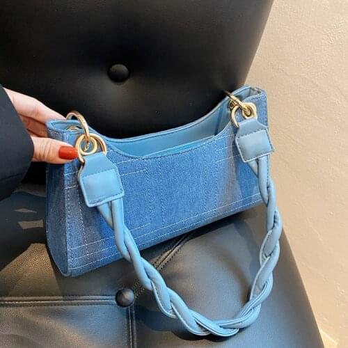Vintage Women Bag Fashion Denim Vintage Armpit Shoulder Bags Luxury Women Handbag And Purse Fashion Crossbody Bag