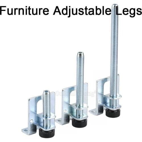 10PCS 0-5cm Screw Furniture Adjustable Cabinet Legs Steel Table Sofa Metal Leveling Feet Corner Bracket Hardware GF198