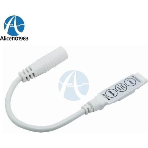 Admirable DC 12V Mini Controller Dimmer Contor Control 3528 5050 RGB LED 3 keys MF Controller