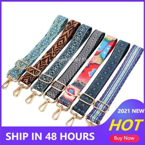 140 Cm O Bag Handle Bag Strap for Women Removable DIY Shoulder Rainbow Handbag Accessories Cross Body Messenger Nylon Bag Straps