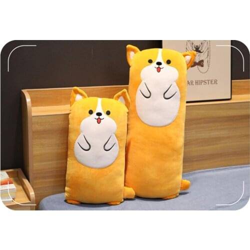1pc Cartoon Lying Plush Stuffed Dog Big Toys Shiba Inu Dog Doll Lovely Animal Children Birthday Gift Corgi Plush Pillow 65-90cm