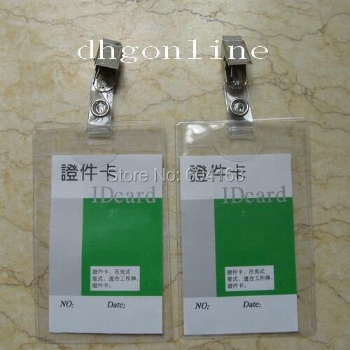 20 PCS ID card holder and Badge Clip With Strap for lanyard reel Vertical