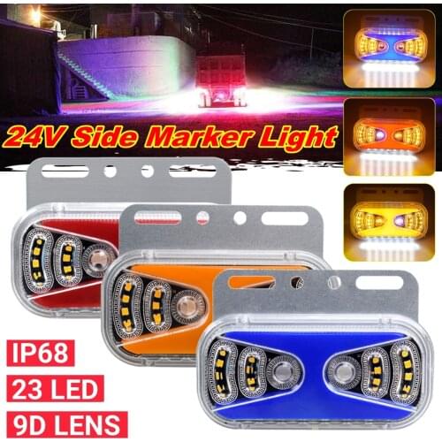 24V 23LED Side Marker Indicator Lights 9D Position Lamp For Off-Road Truck Trailer