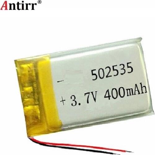 3.7V 400mAh 502535 Lithium Polymer Li-Po li ion Rechargeable Battery cells For Mp3 MP4 MP5 GPS PSP mobile bluetooth free shiping