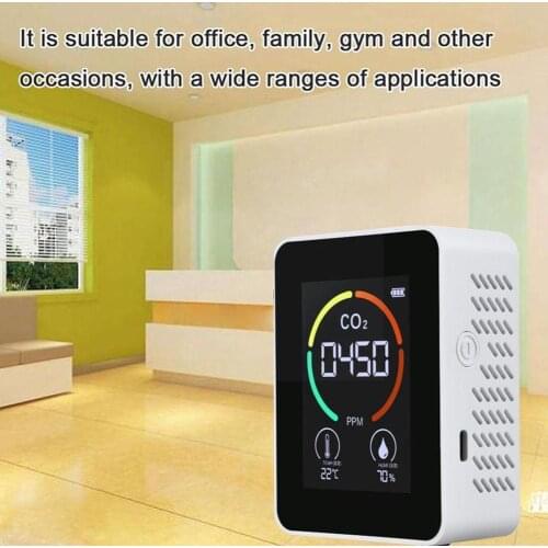 3 In 1 Carbon Dioxide Concentration Detection Thermometer Humidity CO2 Meter White Sensor Digital Temperature Hygrometer Te R9Y0