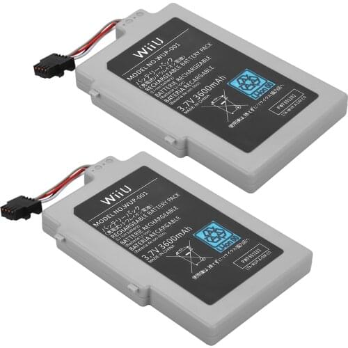 2pcs 3.7V 3600mAh ARR-002 Battery For Nintendo Wii U GamePad