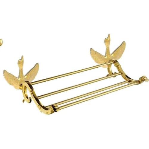 FREE SHIP new swan design GOLD towel shelf Rack Luxury