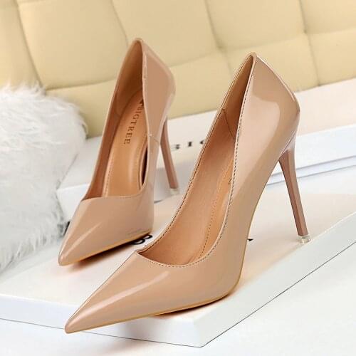 BIGTREE High Heels 10.5cm Black Pumps Silver High Heels Wedding Shoes Nude Pumps Bridal Shoes Estiletos Mujer 2020 Women Pumps