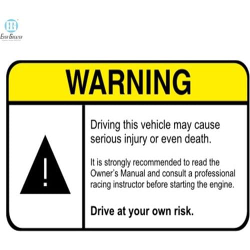 Black Side Safety Logo Sticker Custom Battery Sticker Warning PVC Vinyl Safe Sticker