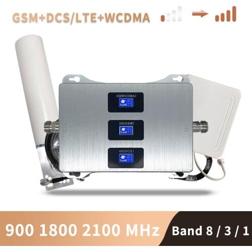 GSM Repeater 2G 3G 4G Cellular Signal Amplifier LTE 4G DCS Cellular Amplifier GSM 900 1800 2100 Mobile Signal Booster Repeater