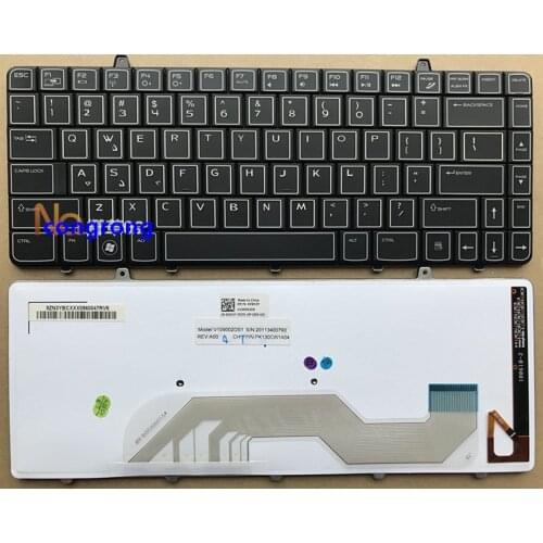 Laptop Keyboard For Dell Alienware M11X R2 M11X R3 replacement keyboard US Layout With backlit and black color
