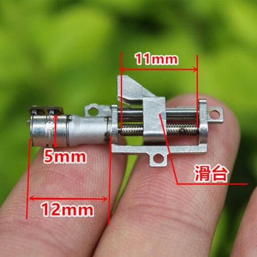 Tiny 5mm 2-phase 4-wire Planetary Gearbox Gear Stepper Motor Linear Screw Slider Block with Precision Ball Bearing