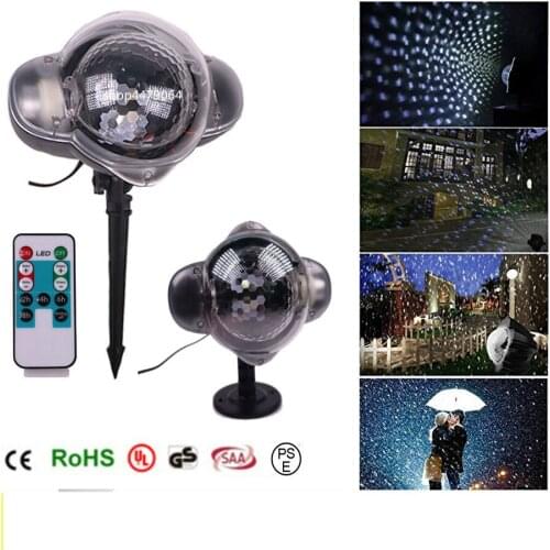 Led outdoor waterproof Christmas decoration snowflake projection lamp mini mini snow light led lawn laser light