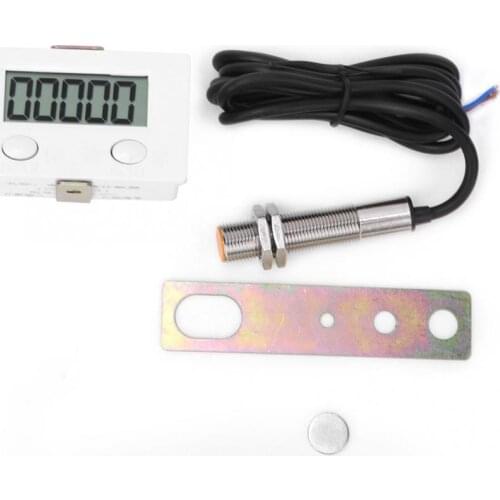 Magnetic Induction Digital Counter Metal Sensor 5-Digits LCD Digital Display 0-99999 Magnetic Induction Switch