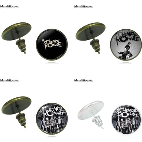 Mendittorosa Rock Band My Chemical Romance Fashion Jewelry Steampunk Women Gift Bronze/Silver/Golden Clip Ear Hook Stud Earrings