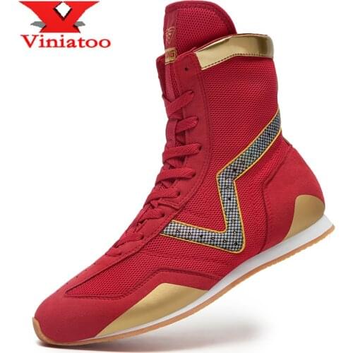 New Wrestling Shoes Men Big Size 39-48 Anti Slip Boxing Shoes Men High Quality Walking Shoes Breathable Mesh Walking Sneakers