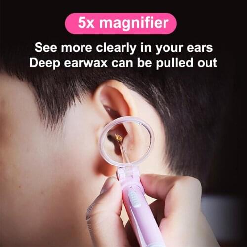 LED Ear Pick Curette Scoop Remover Nose Pick Cleaner Tools Set Ear Cleaner Earpick Easy Ear Wax Remover Ear Care Tools