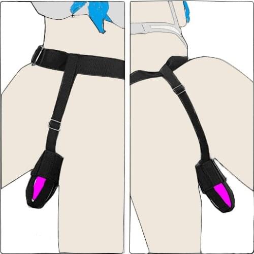 Wearable Vibrator Forced Strap SM Belt Harness Holder Strap-on Nylon Waist Harness Masturbator Holder BDSM Bondage Restraint 18