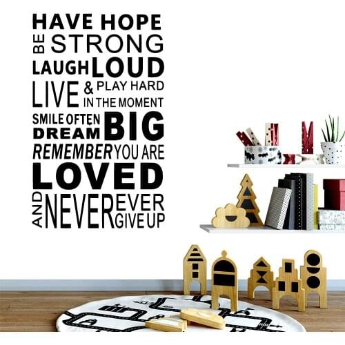 New English Quotes Removable Pvc Wall Stickers Bedroom Nursery Decoration Diy Pvc Home Decoration Accessories