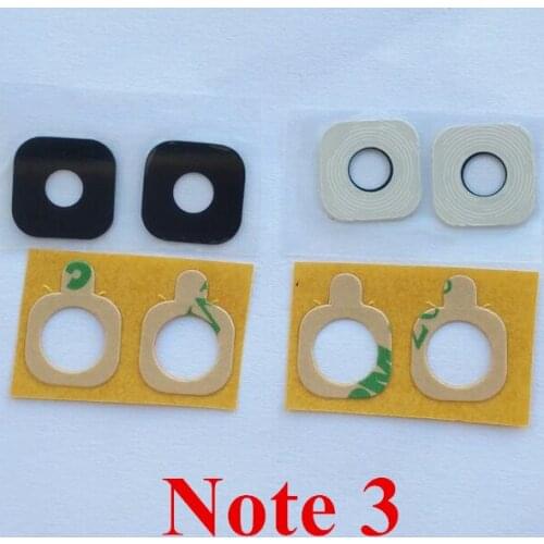 Wholesale Price 100PCS/Lot Black/White Rear Back Camera Glass Material Lens with sticker for Samsung Galaxy Note 3 N900 /Note3