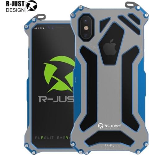 R-JUST Case For iPhone X Real Gundam Metal Aluminum Cover Armor Anti-knock Mobile Phone Protection Shell For iPhoneX 5.8"