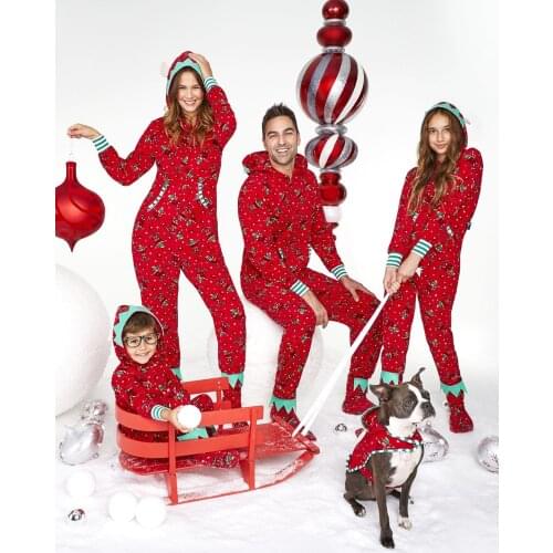 Family Matching Christmas Pajamas PJs Sets Kids Adult Xmas Sleepwear Nightwear Clothing Family Casual Santa Clithes Set