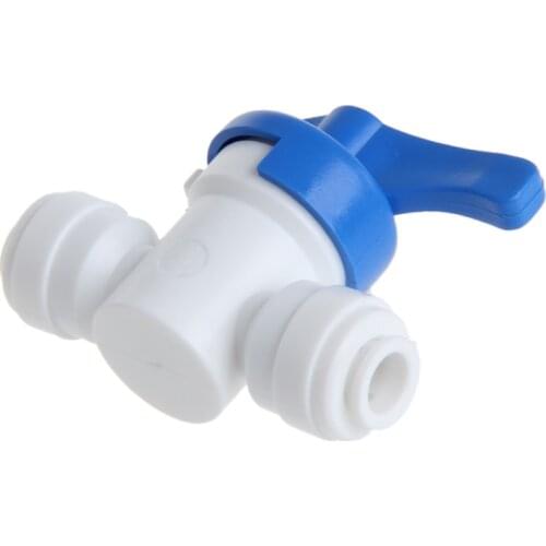 Ball Valve 6mm 1/4\" Tube OD Port Plastic Water System Loop Connector
