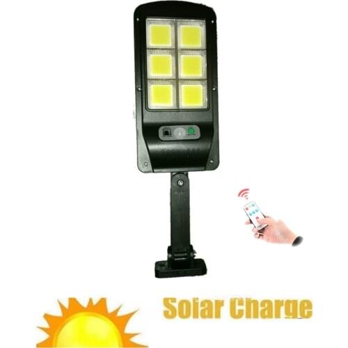 Solar light lamp floodlight reflector garden Wall PIR Sensor Motion 4 Modes Emergency With Adjustable Pole For Outdoor exterior