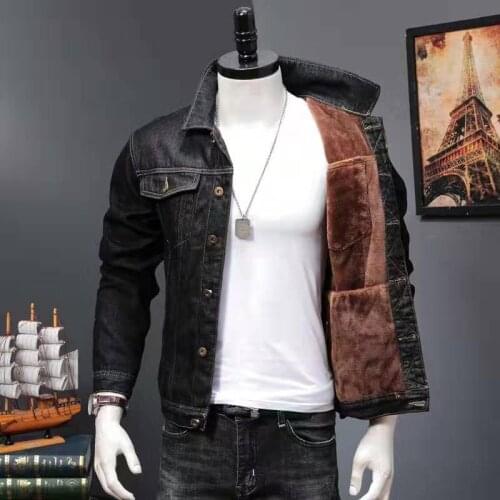 Thick very warm winter outwear NEW 2019 slim brand clothing denim jacket men jacket and coats male cowboy M-5XL