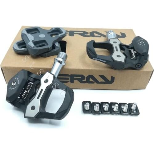 Ultralight Road Bicycle Pedals PA+ Carbon Fiber Self Locking Pedal With Cleat Set Compatible Look KEO