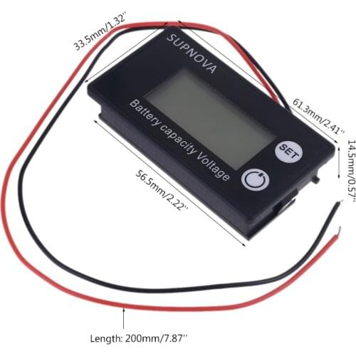 M4YD Waterproof Battery Capacity Indicator DC 12V 24V 48V 72V Lead Acid Lithium LiFePO4 Car Motorcycle Voltmeter Panel Gauge