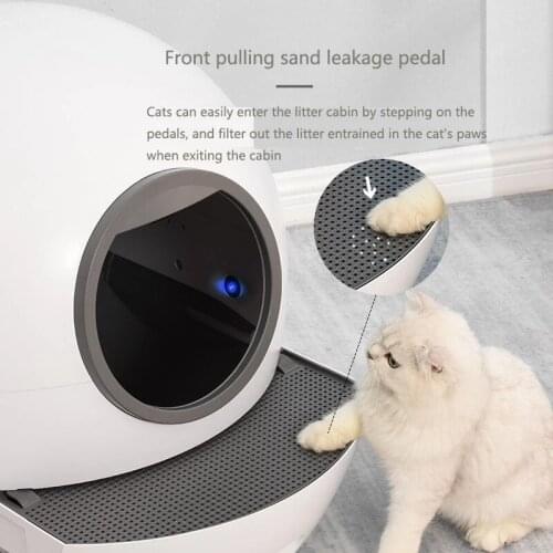 Enclosed Smart Cat Litter Box With Automatic Mute Low-consumption Cat Toilet