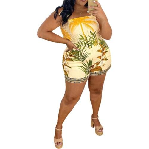 Short Jumpsuit Plus Size 5XL 4XL 3XL Women Oversized Jumpsuit Short Combinaison Short Mono Mujer Combi Short Femme Combishort