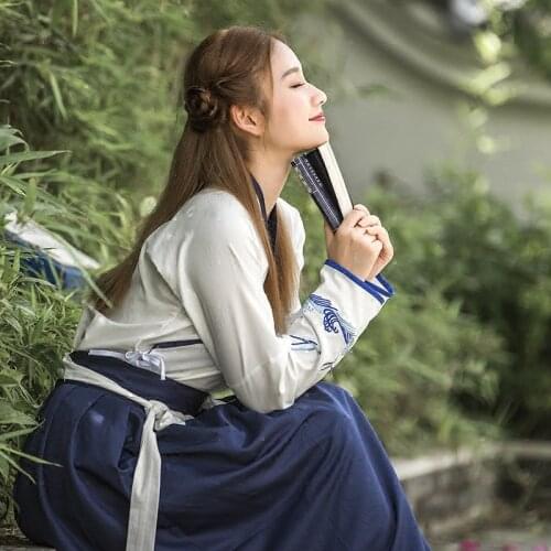 Women Ancient Costume Elegant Hanfu Folk Dance Fairy Dress for Women Stage Dance Costume Princess Tang Dynasty Hanfu