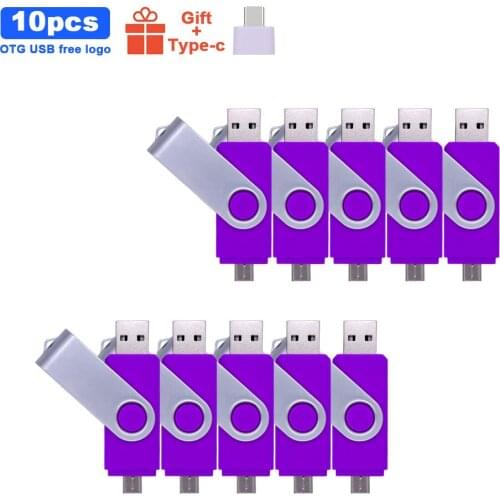 10pcs/lot USB flash drive OTG high Speed drive 64 GB 32 GB 16 GB 8 GB 4GB external storage double Application Micro USB Stick