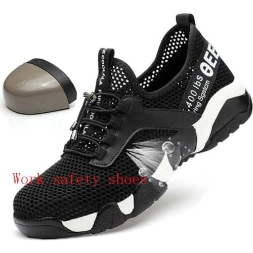 2021 Mens Steel Nose Safety Work Shoes Lightweight Breathable Reflective Casual Sports Shoes Avoid Piercing Protective Boots