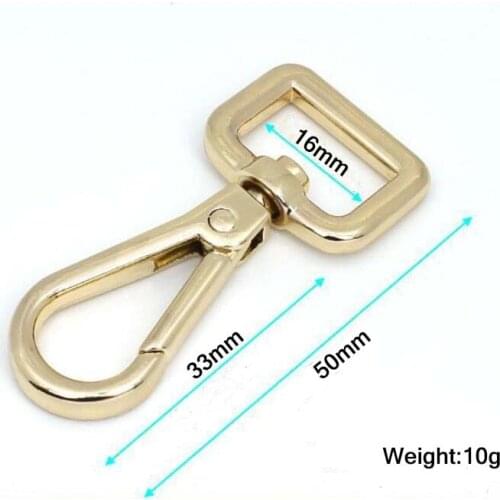 25pcs/lot 16mm Alloy Swivel Clasps Snap Key Hooks DIY Key Chain Ring Light Gold Free Shipping 2017031502