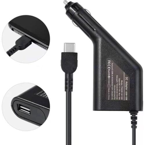 60W USB C Type-C Car Laptop Charger Universal Dc Power Adapter for Macbook Asus Lenovo QC3.0 Fast Charging Smartphone Adapter