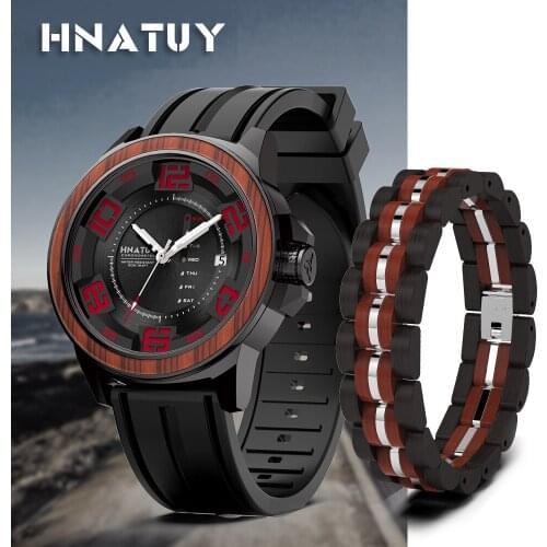 Hnatuy Watch Men in Quartz Watches Waterproof Business Man Watches 2020 Brand Luxury Complete Calendar Movement Watch MK018