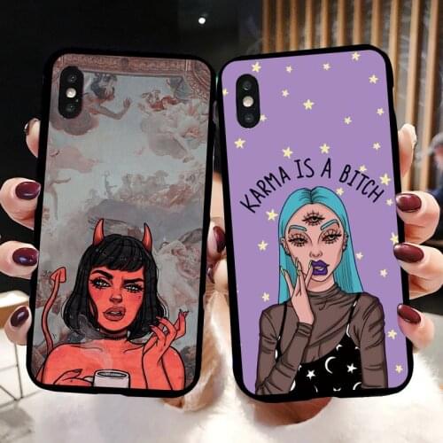 LVTLV Sexy Devil Woman Phone Case For Samsung Galaxy M30S M21 M31 M31S S20 Ultra A32 A42 A72 A81 Note 8 9 10 Plus 20 Ultra Cover