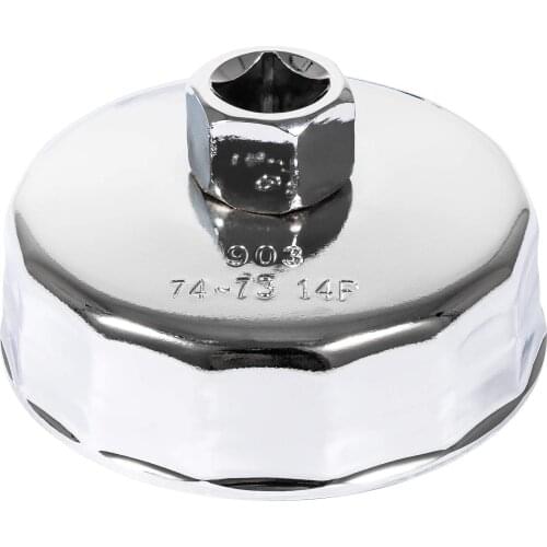 Chuang Qian Oil Filter Wrench Heavy Duty Chrome 74mm 14 Flutes For Audi, Volkswagen, Mercede
