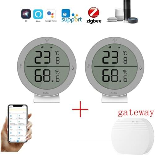 Tuya ZigBee3.0 Smart Home Temperature And Humidity Sensor With LCD Screen Work With SmartLife App And Tuya Zigbee Hub Smart Home