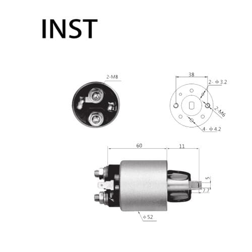 ELECTROMAGNETIC SWTICH SOLENOID FOR 12V 0.8KW 23343-M8000 23343- M8001 23343-M8003 23343-V52O1 2114-27501 2114-87504 2114-67505