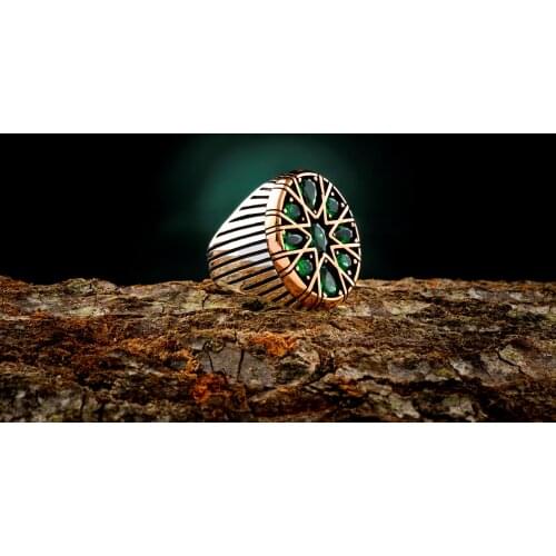 Guaranteed High-quality 925 Sterling Silver MİNİ ZİRCON STONE ring Jewelry Made in Turkey in a luxurious way for men with gift