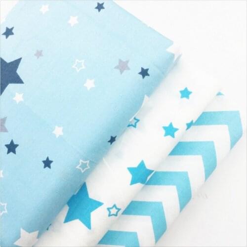 Diy Cotton Quilting Fabric for Handmade Sewing Patchwork Tissue Kids Bedding Bags Tilda Doll Baby Cloth Textiles Stars Print