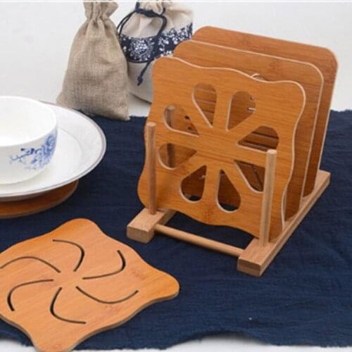 Well Insulated Wooden Insulation Mats Have A Variety of Styles of Innovative Non-Slip Table Mats Heat Resistant Kitchen Coasters